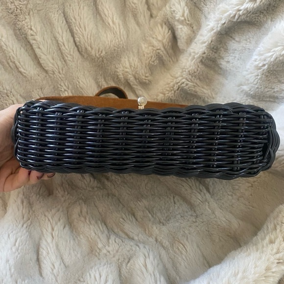 Vintage Orbach’s Black and Gold Basket Bag - Picture 6 of 11